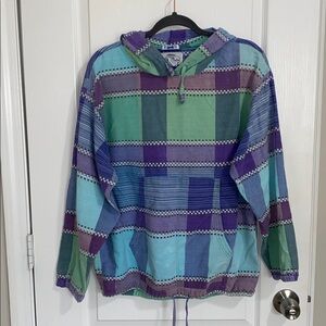 Vintage Angelique Patchwork Colored Lightweight‎ Hoodie
